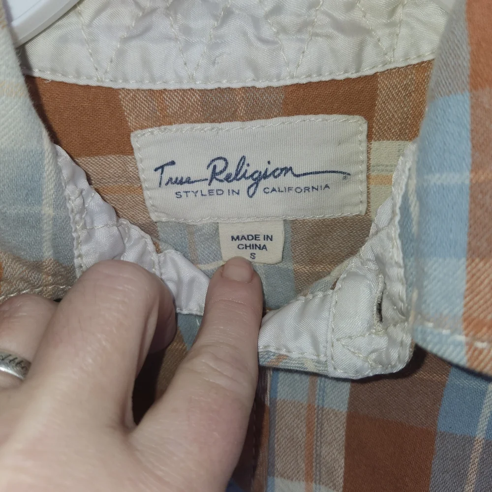 True Religion Plaid Button-Up Shirt